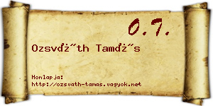 Ozsváth Tamás névjegykártya
